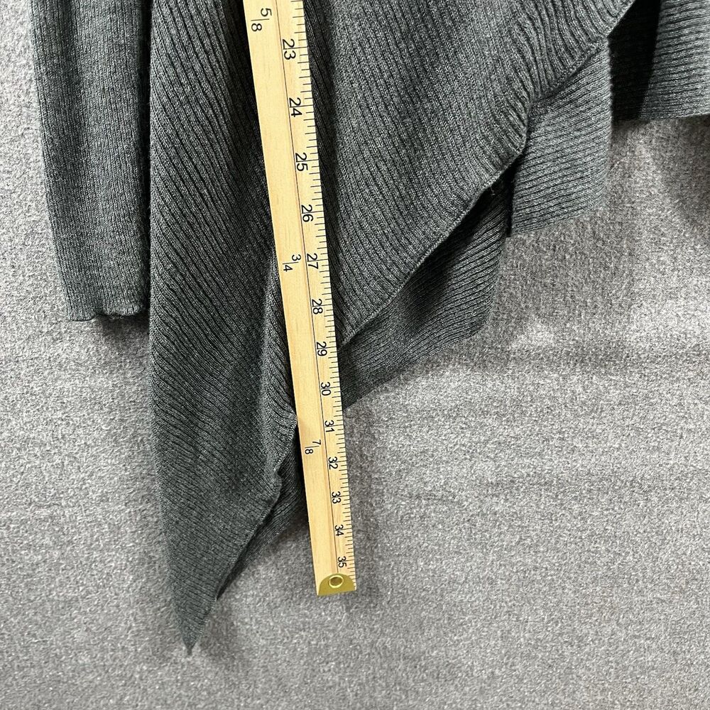 NWT Simply Vera Vera Wang Open Front Drape Cardigan Women’s XS Stretch Gray - Picture 9 of 9
